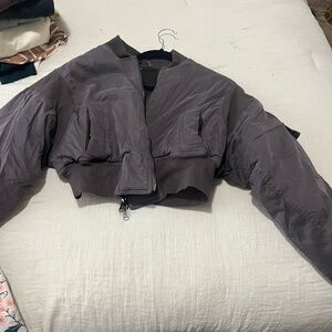 Women's Gray Bomber Jacket